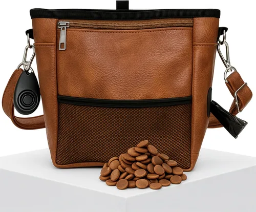 OtterPets Bolsa grande de piel sintética para perros con clicker, cierre magnético, se adapta a todos los teléfonos, 4 tazas, bolsas manos libres