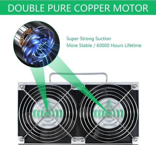 Miniatura 3 de Extractor de humo de soldadura portátil, eliminador de humo, extractor de humo para prevención, ventilador de trabajo para estación de soldadura