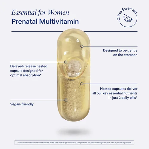 Miniatura 8 de Ritual Multivitamínico Prenatal Esencial para Mujeres: Folato y Colina para Soporte del Tubo Neural, Omega-3 DHA para el Desarrollo del Cerebro