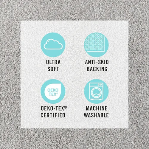 Miniatura 5 de MARTHA STEWART Drylon - Alfombra de baño de microfibra – 1 pieza, felpa ultrasuave, antideslizante, gruesa, alfombras de baño lavables, accesorios