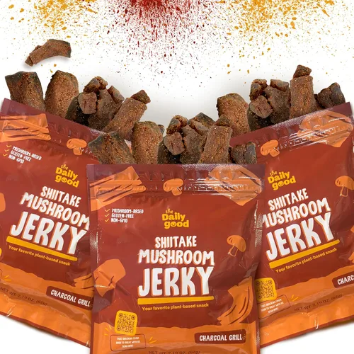 Miniatura 8 de The Daily Good Shiitake Crisps - Paquete de 3 chips de hongos, sin gluten, sin OGM, sabores original, wasabi y chile mexicano, alimentos