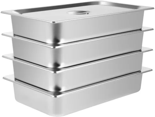 Miniatura 11 de Calentador de alimentos Bain Marie de grado comercial, 1 olla redonda, calentador de alimentos de acero inoxidable, mesa de vapor para catering