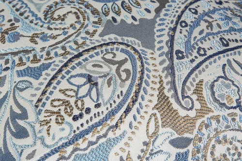 Miniatura 4 de Mika Home Paquete de 2 Fundas de Almohadas Decorativas Fundas de Cojines, Patrón Paisley, 18X18 Pulgadas, Azul Marrón Crema Multicolor