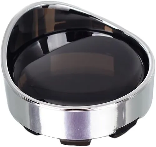 Miniatura 2 de NTHREEAUTO - Cubierta de lente de señal de giro de bala ahumada de 2 pulgadas con biseles de viseras negras, compatible con Harley Sportster Dyna