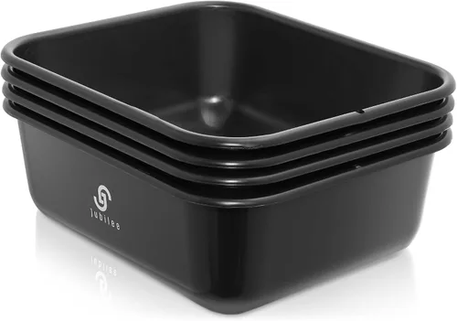 Miniatura 2 de Jubilee Paquete de 4 Contenedores de Almacenamiento de Plástico, Bandeja Utilitaria - Caja Comercial Resistente para Lavavajillas para Organización