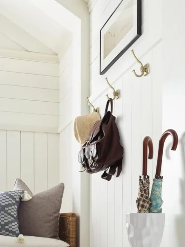 Miniatura 3 de Amerock H37002BBZ Kinsale Gancho decorativo de pared de doble punta, gancho dorado champán para abrigos, sombreros, mochilas, bolsas Ganchos