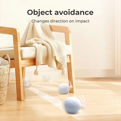 Miniatura 3 de Cheerble Juguete interactivo para gatos de interior, juguete de gatito de caracol malvado, juguetes automáticos para gatos con luces LED, juguetes