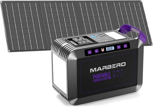 Miniatura 16 de MARBERO Generador solar de 88.8 Wh con panel solar de 21 W incluido estación de energía portátil 80 W 110 V 120 W máximo para acampar al aire libre