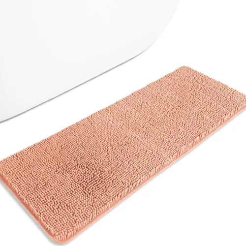 Miniatura 666 de Alfombra de baño pequeña de 12 x 18 pulgadas, lavable y absorbente, antideslizante, alfombra de baño de felpilla gruesa y suave para baño, ducha