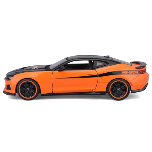 Miniatura 6 de Maisto 1:24 H-D Custom - Chevrolet Camaro ZL1 2017, Negro/Naranja