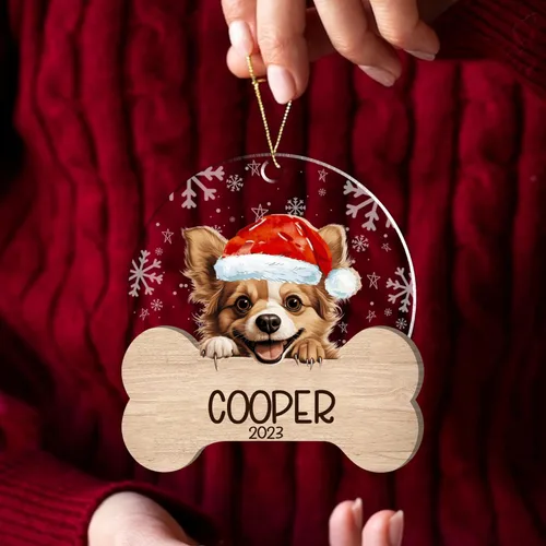 Miniatura 173 de Nazenti American Pit Bull Terrier Adorno de Navidad, adorno de perro fotográfico, adorno de perro personalizado, adornos de fotos de madera