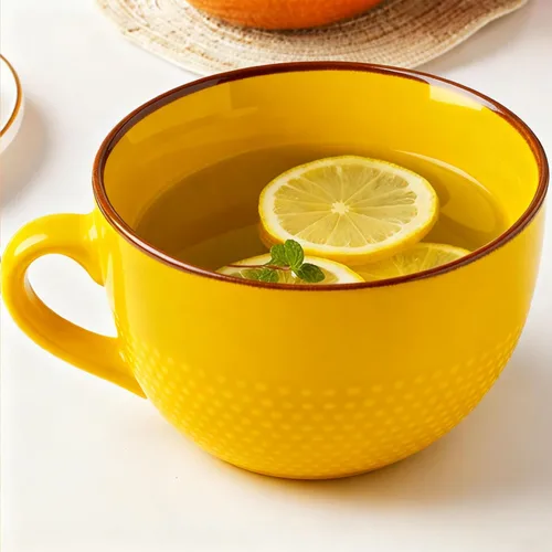 Miniatura 16 de Disoza Taza de Café Grande Violeta de 24 Onzas Taza de Sopa de Gran Tamaño Porcelana 700 ML Taza de Té XXL Cuencos de Cereales Taza de Sopa Ramen
