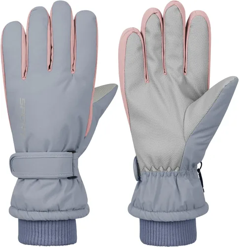 Miniatura 12 de American Trends Guantes de esquí de invierno para mujer, guantes de invierno impermeables para pantalla táctil, guantes de nieve