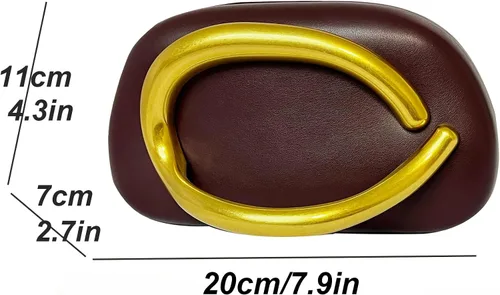 Miniatura 3 de Bolso de mano de acrílico para mujer, bolso de noche redondo clásico, bolso de manillar de metal vintage para boda, fiesta de graduación.