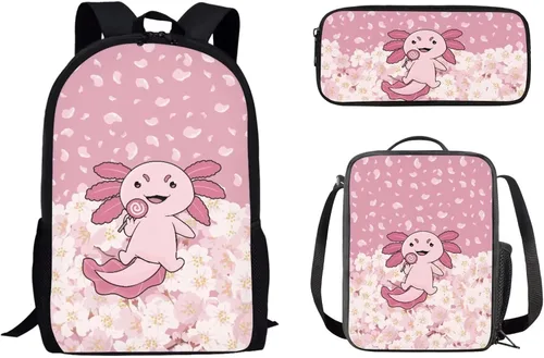Miniatura 27 de Paquete de 3 bolsas escolares con estampado de bandera estadounidense para niños, mochila de gran capacidad para laptop, con cremallera, estuche