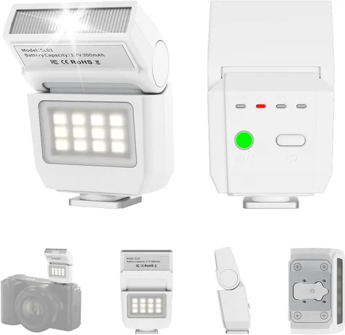 Miniatura 10 de Ulanzi SL03 Mini Flash Speedlite GN8 Potente 6500K Luz de flash en la cámara, 4 niveles de potencia, compatible con Sony