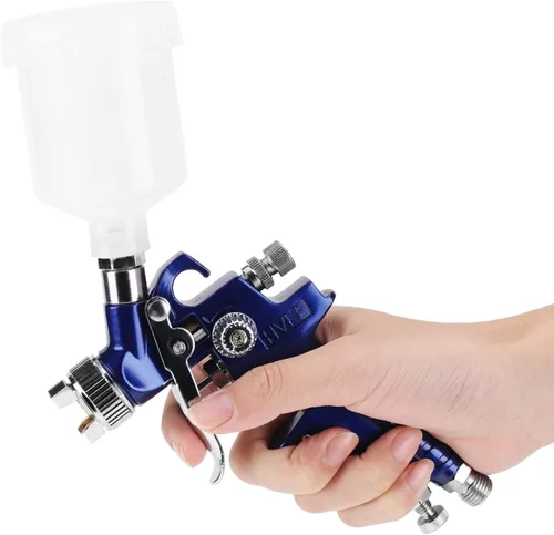 Miniatura 4 de pistola para pintar, Mini spray neumático profesional 0.8/0.039 in boquilla para reparación de pintura de automóviles (H-2000A 0.039 in)