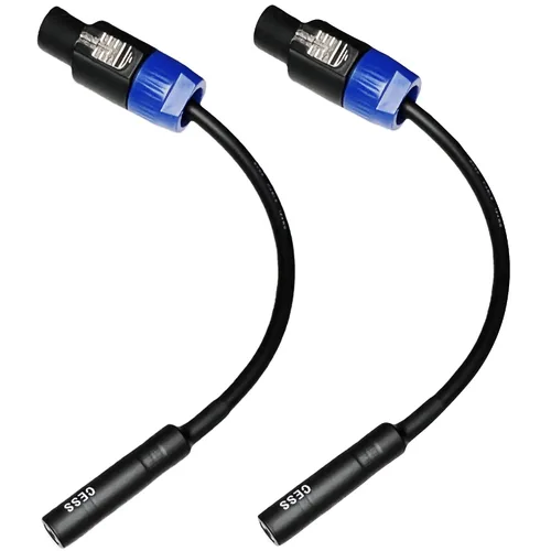 Miniatura 5 de CNCESS CESS-025 1/4 TS hembra a Speakon Cables de altavoz - Adaptador Speakon a conector mono de 0.250 in - Adaptador de enchufe de altavoz 1/4