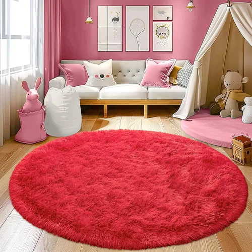 Miniatura 51 de Awaytail Alfombra Esponjosa Lavable 2x3 Pies, Pura Negra Alfombra para Silla de Escritorio Antideslizante, Alfombra Supersuave para Niños