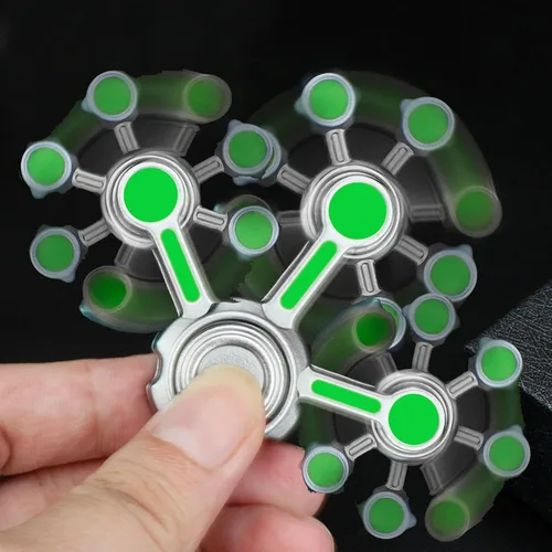 Miniatura 2 de Juguete giratorio de metal para niños y adultos, juguete de escritorio giratorio de mano, juguete sensorial para aliviar la ansiedad y el estrés