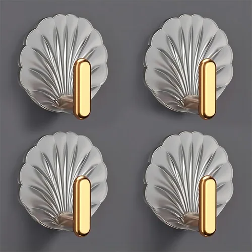 Miniatura 7 de Ganchos adhesivos de pared, ganchos decorativos resistentes para llaves, bolsos, sobre la puerta, paquete de 4