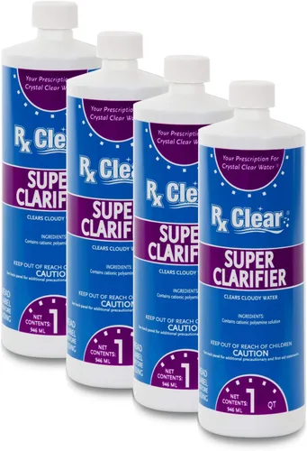 Miniatura 6 de Rx Clear Clarificador súper fuerte Limpia el agua turbia para piscinas y spas sobre el suelo o en el suelo Botellas de 1 cuarto de galón
