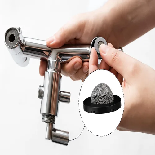 Miniatura 6 de 20 piezas de arandelas de manguera con filtro de pantalla, arandelas de filtro de acero inoxidable y junta de filtro de goma negra para entrada de 1