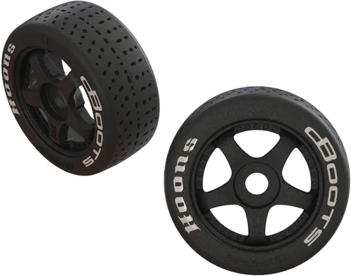 ARRMA Dboots Hoons 42/100 2.9 - Neumáticos Rc con cinturón con insertos de espuma, montados en ruedas negras de 5 radios (juego de 2): ARA55062