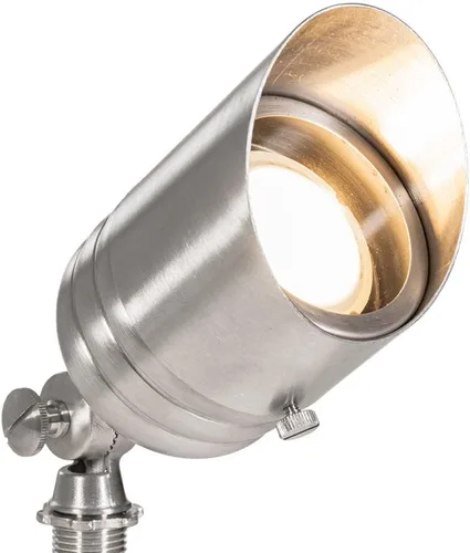 Miniatura 10 de VOLT Fat Boy - Foco exterior de cobre sólido de 12 V con bombilla LED MR16 de 5 W, 2700 K, luz blanca cálida (400 lúmenes) para iluminación de bajo