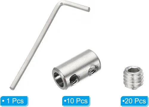 Miniatura 3 de PATIKIL Juego de clips de cuerda de alambre de 0.551 x 0.315 in, agujero de 0.197 in, 10 abrazaderas de cable de bloqueo de doble agujero de acero