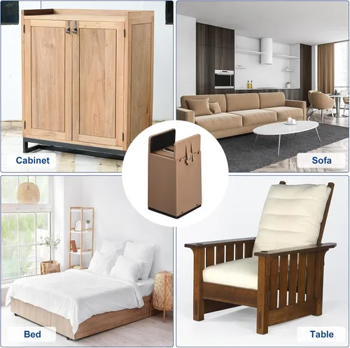 Miniatura 7 de uxcell Elevadores de cama de 2 pulgadas con abrazadera de tornillo ajustable, 4 elevadores de muebles para cama, escritorio, sofá, mesa, apto