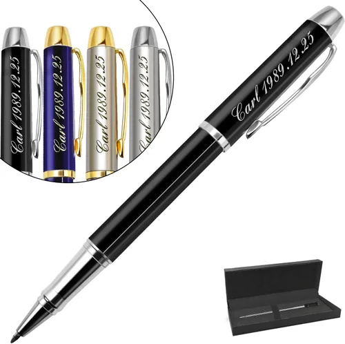 Aolun Bolígrafos personalizados, bolígrafo grabado personalizado, perfecto para cumpleaños, negocios, fiestas con nombre, eslogan o logotipo, tinta