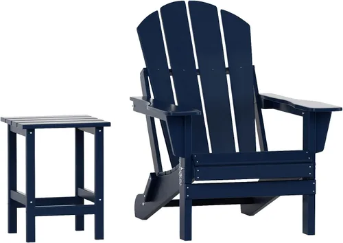 Miniatura 22 de WO Home Furniture - Juego de 3 sillas plegables para exteriores, mesa auxiliar, resistente a la intemperie y a los rayos UV, para césped, jardín