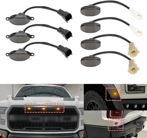 Miniatura 16 de Lentes ahumadas xenón blanco LED Rapter luces para Ford F150 SVT Rapter Pick Up 2010-2014 Ford Rapter Pick Up 2017-2019 Ford Rapter Pick Up
