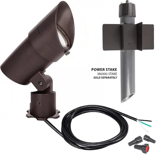 Miniatura 2 de WAC Iluminación de paisaje, LED de voltaje de línea de 120 V, luz de acento de gran tamaño con ángulo de haz ajustable y control de brillo integral