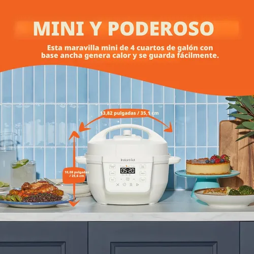 Miniatura 2 de Instant Pot 4QT RIO Mini olla multicocción 7 en 1, olla a presión, cocción lenta, salteado, vapor, arrocera, yogur y calentador, sal marina, 4 Sea