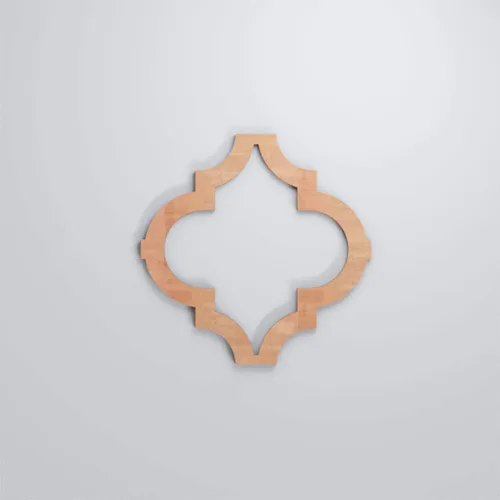 Miniatura 5 de Ekena Millwork 7 3/8'W X 7 3/8' H Extra pequeños Marrakech decorativos paneles de pared de madera calado, cereza