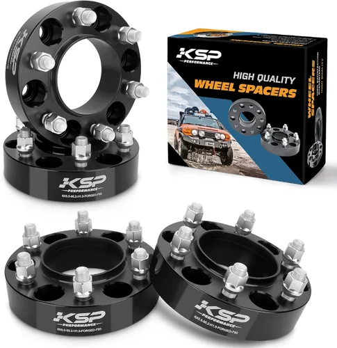 Miniatura 10 de KSP PERFORMANCE 25mm (1") Espaciadores de rueda Tacoma 6x5.5, separadores hubcentric 6x139.7 a 6x139.7 compatibles con Toyota 4Runner FJ Cruiser Azul