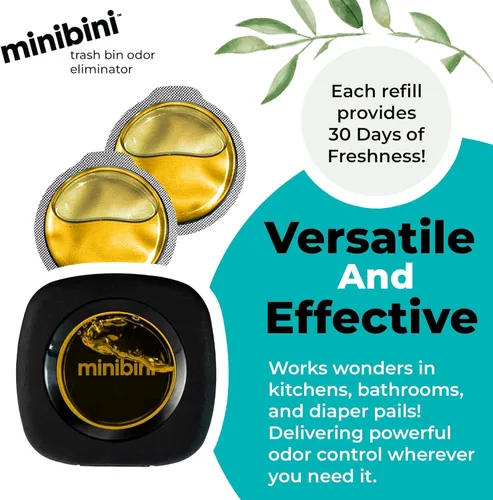 Miniatura 6 de Flint MiniBini Dispositivo eliminador de olores, desodorante de cocina de 30 días para cocina, baño y basura, con aroma fresco a limón