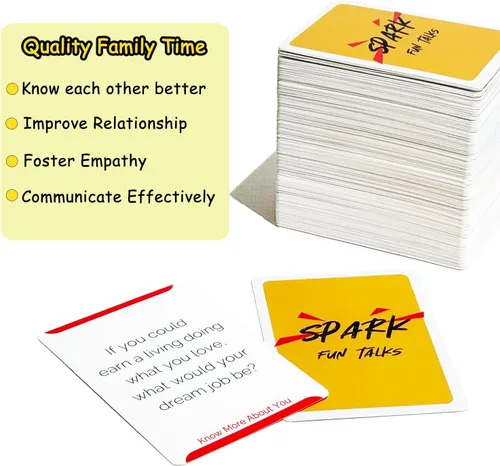 Miniatura 6 de Tarjetas de conversación para la familia - Generar conversaciones familiares - Juegos de cartas familiares para adultos, adolescentes y niños
