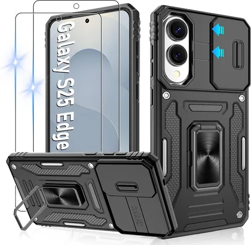 Miniatura 155 de Gritup para Samsung Galaxy S22 Funda con protectores de pantalla HD de 2 paquetes y cubierta deslizante para la cámara, protección contra caídas