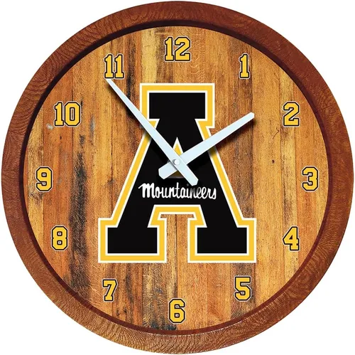 Miniatura 122 de The Fan-Brand NCAA Oklahoma Sooners: Reloj de pared con parte superior de barril de imitación para decoración de bar, decoración de fiesta