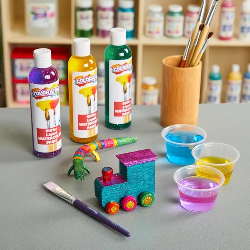 Miniatura 8 de Colorations Pintura líquida para acuarela sin parabenos, juego de 8 colores vibrantes, 8 onzas líquidas, no tóxica y fabricada en los Estados Unidos