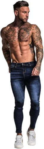 Miniatura 5 de Jeans Gingtto ajustados desgastados para hombre