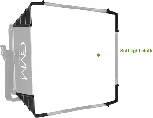 Miniatura 3 de GVM - Difusor plegable con rejilla de colmena para luz de video LED RGB 1500D, adecuado para iluminación de estudio, fotografía de retrato