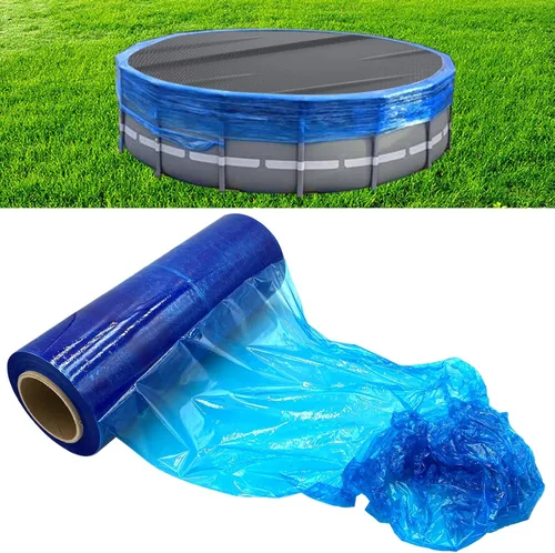 Miniatura 8 de Cubierta de sellado de piscina de invierno de 500 pies para piscinas sobre el suelo, sellador de cubierta elástica a prueba de viento para mantener