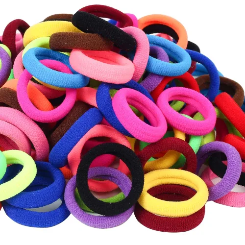QRTVI 120 Piezas Ligas para el Cabello de Bebé, Ligas de Cabello de Algodón para Niñas Pequeñas y Niños, Bandas para el Cabello Pequeñas Multicolor