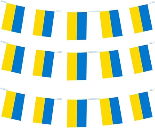 Miniatura 32 de Bandera de Colombia, bandera colombiana, pequeña cadena de banderas de Colombia, mini banderas colombianas, utilizada para fiestas, escuela, eventos