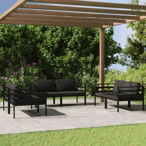 Miniatura 15 de Juego de 7 piezas para patio con cojines, sofá al aire libre, juego de bar de patio, muebles modernos para exteriores, banco de comedor