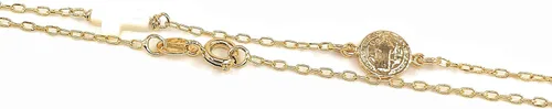 Miniatura 4 de Collar delicado de San Benito chapado en oro de 18 quilates, 17 pulgadas, joyería de San Benito